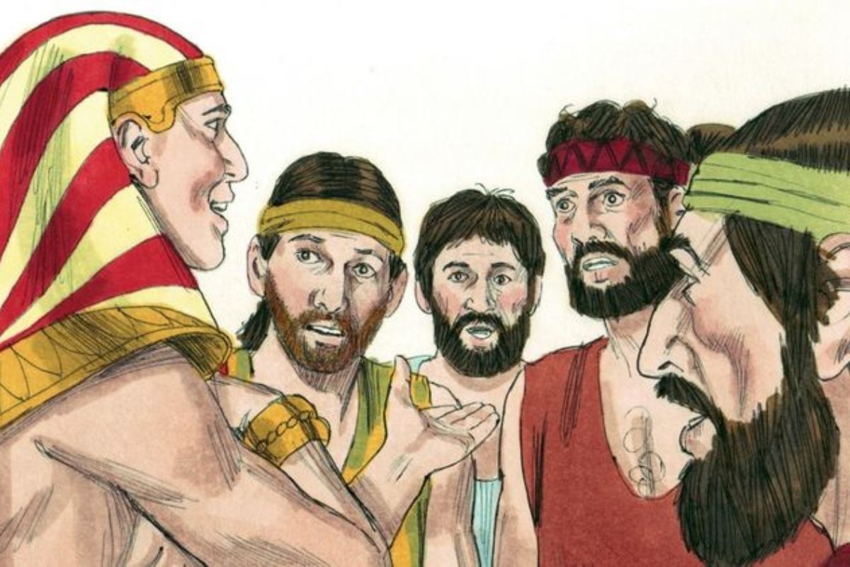 An image of Joseph and his brothers in the Bible story.